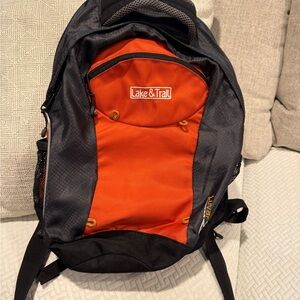 Lake & Trail Orange and Black Backpack
